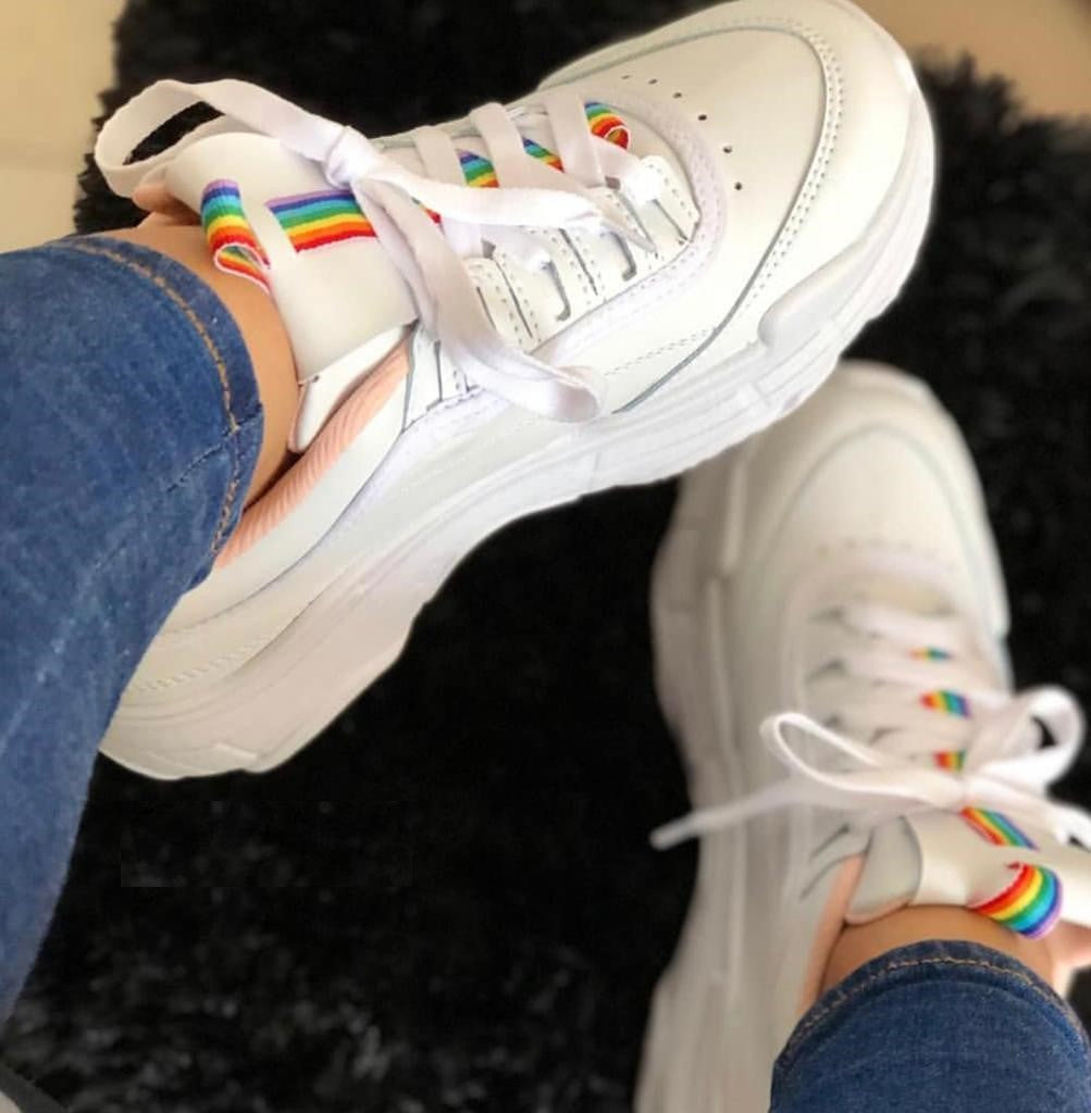 White Rainbow Sneakers - Pulappli