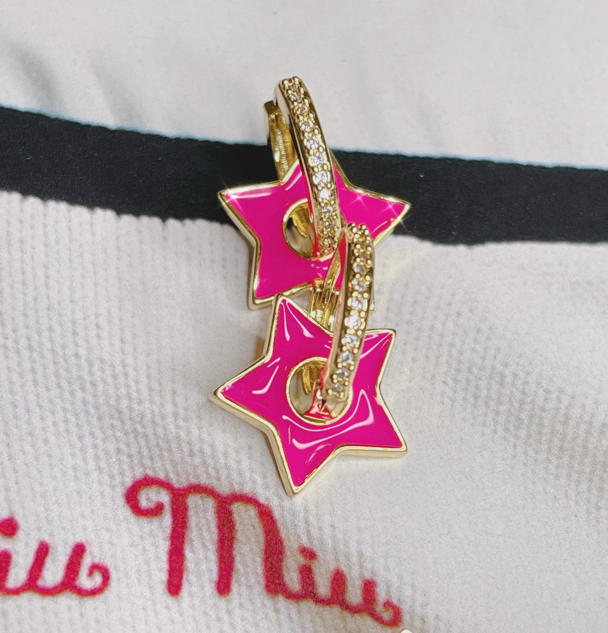 Star Neon Earrings (Pink, Yellow, Green, Black)