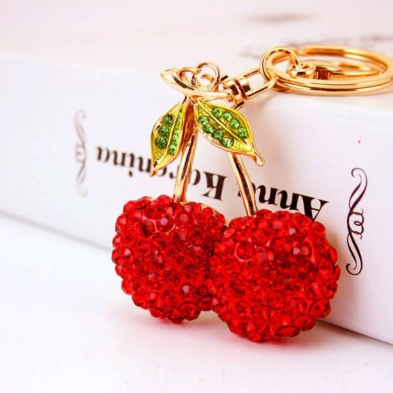 Cute cherry keychain