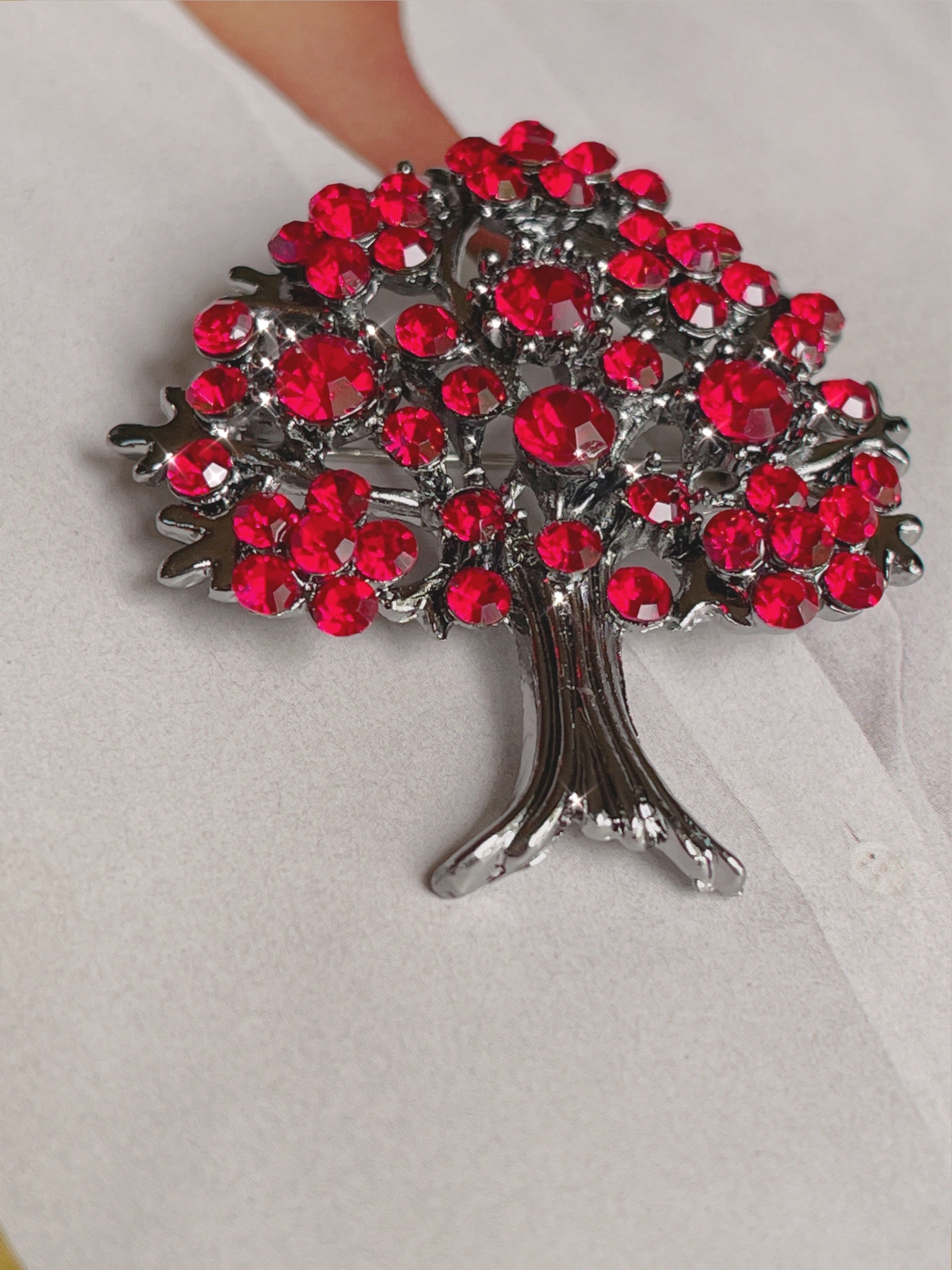 Lazap Multi - Red Flowers Brooch