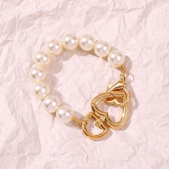 Heart pearls bracelet