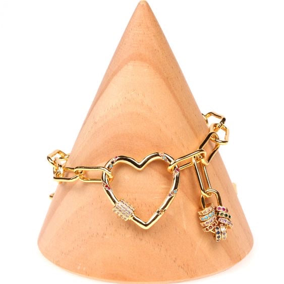 Heart interlockinge bracelet