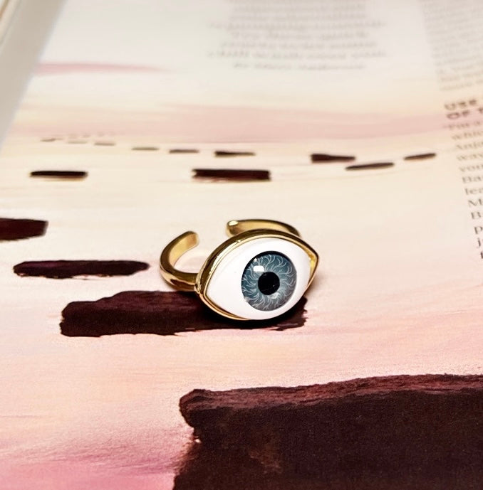 Evil eye 🧿 protection Talisman adjustable Ring