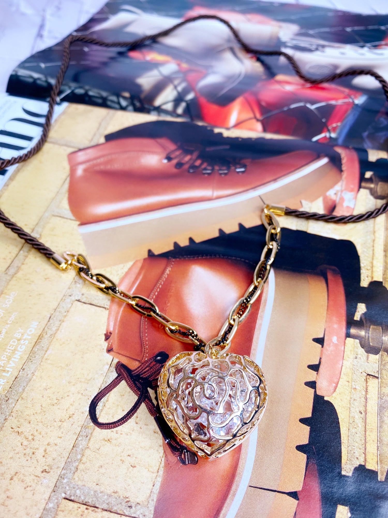 Heart long chain - Necklace